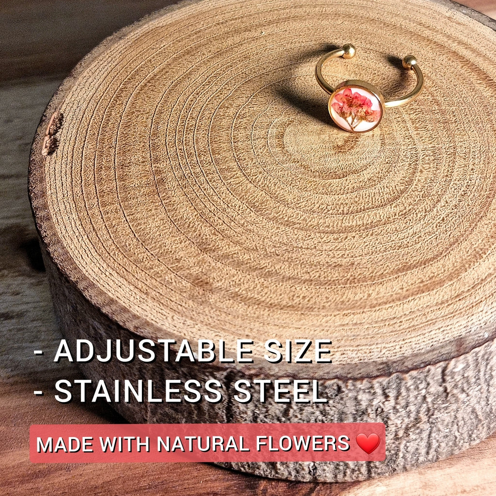 Light-Red | Round | Gold | Ring