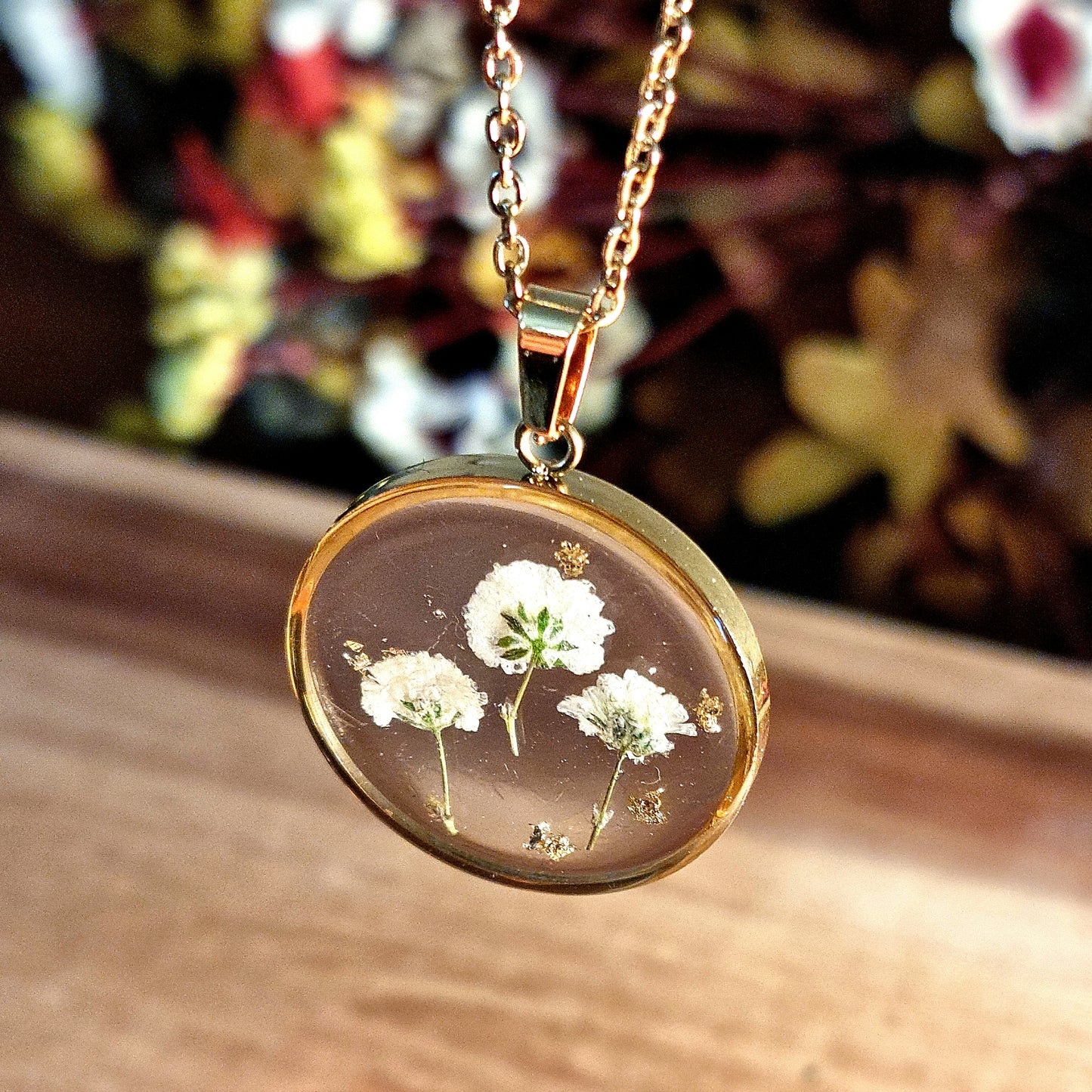 Branco Selvagem | Redondo | Ouro | Colar