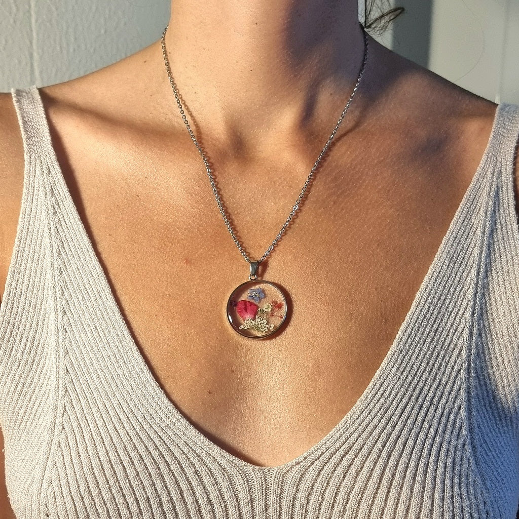 Cher printemps | Rond | Argent | Collier
