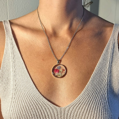 Cher printemps | Rond | Argent | Collier