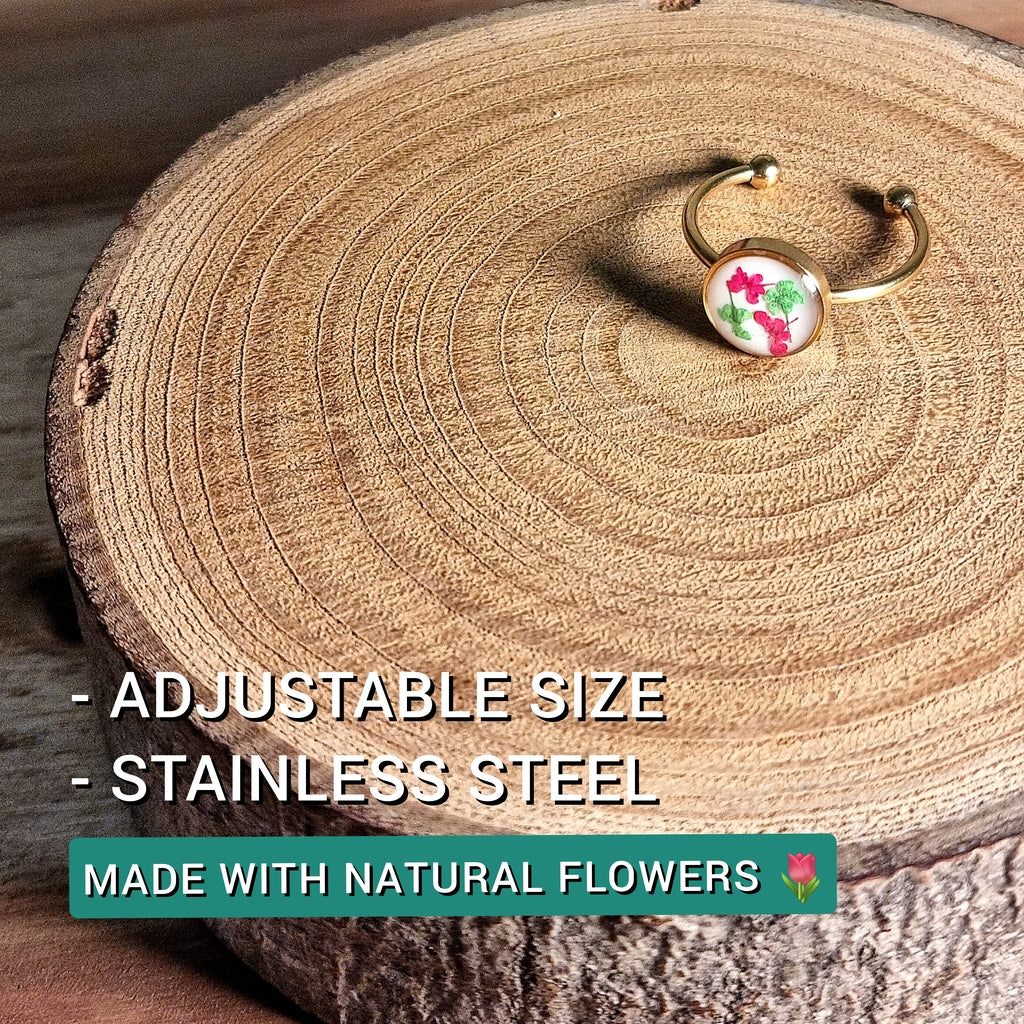 Red-Green Mix | Round | Gold | Ring