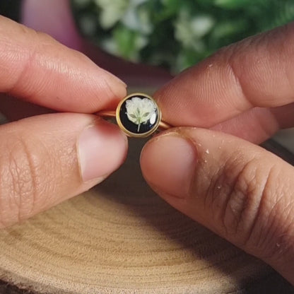 Wildes Weiß | Rund | Gold | Ring