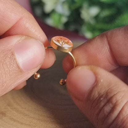 Light-Red | Round | Gold | Ring