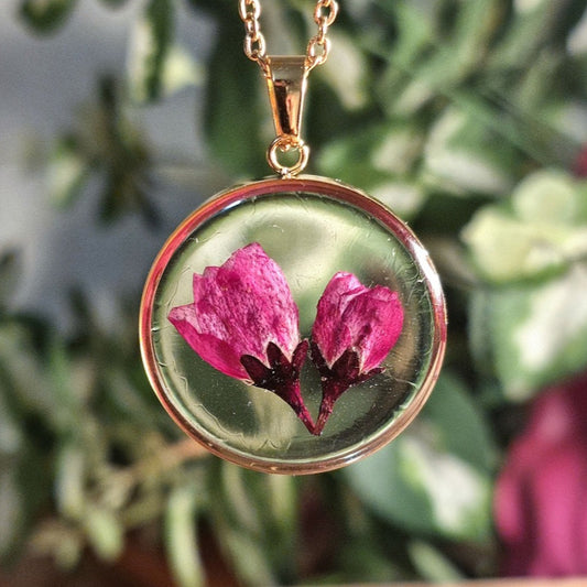 Kirschblüte | Runden | Gold | Halskette