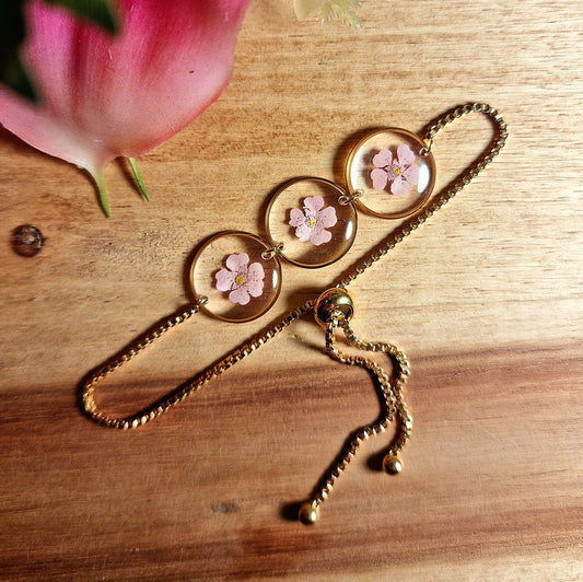 Süßes Rosa | Rund | Gold | Armband