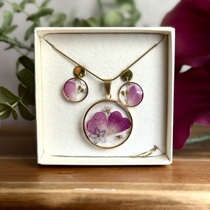 Pétala de Rosa Conjunto | Ouro | Colar e Brincos