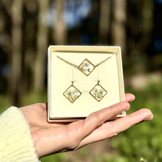 Cenoura Selvagem Conjunto | Ouro | Pulseira e Brincos