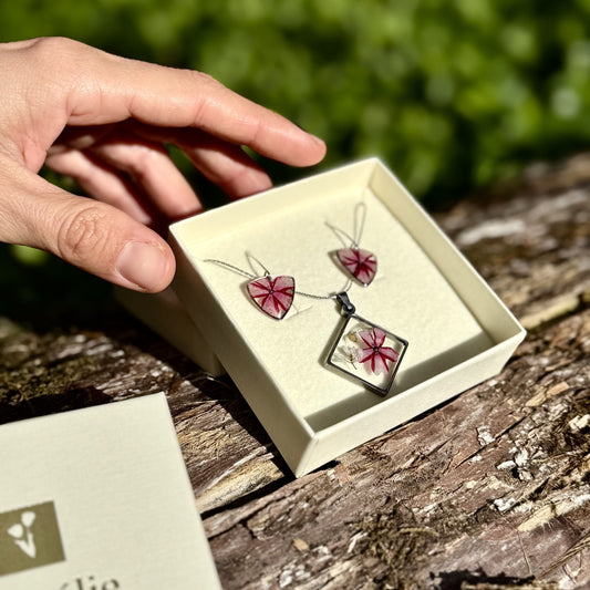 Verbena Conjunto | Prata | Colar e Brincos