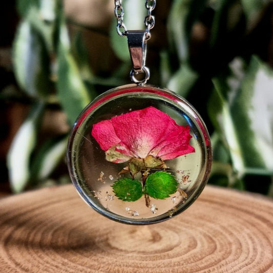 Schöne Rose | Rund | Silber | Halskette